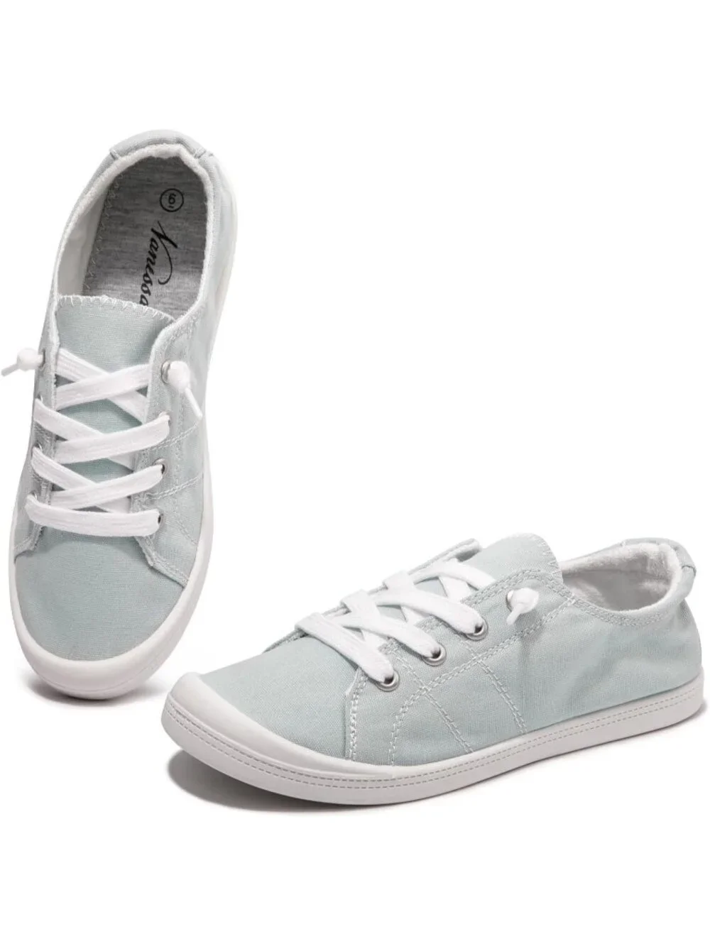 Women's Sky Canvas Low Top Casual Classic Non Slip Rubber Outsole Flat Sneakers